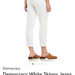 NWOT Democracy Cropped Ankle Skinny Jeans - White